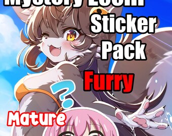 Mystery Ecchi Anime Sticker Pack Furry | Mature | NSFW | Laptop Stickers | Waifu Sticker Pack