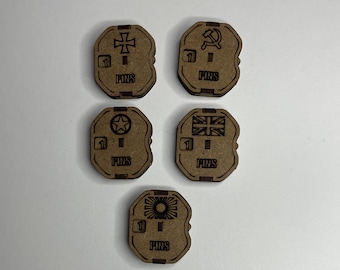 Assembled MDF Pin Counter: Bolt Action Game Tracker