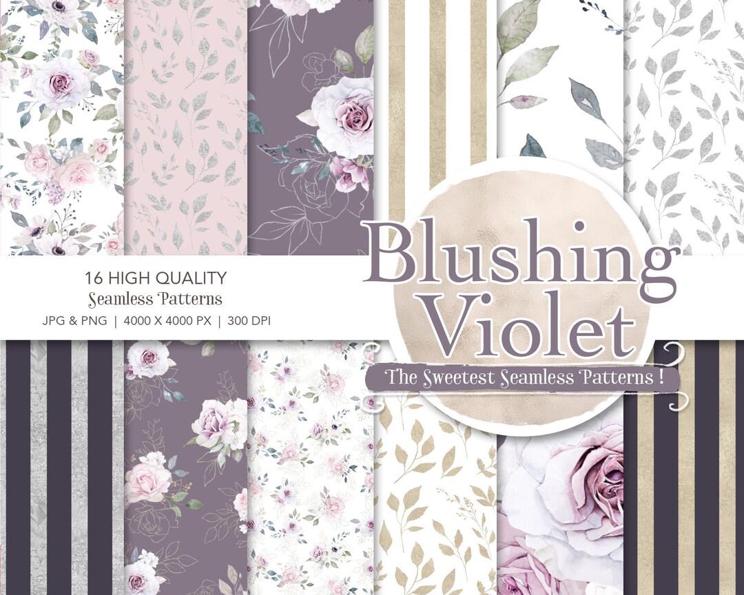Watercolor Flower Digital Paper Pack Printable / Digital Download ...