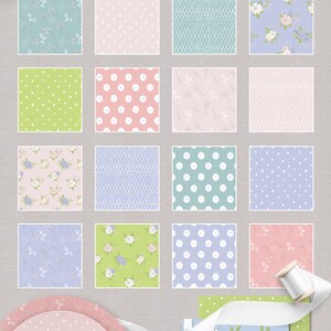 Imágenes prediseñadas de conejitos de primavera, osos, pájaros y flores (PNG, PDF) imagen 5