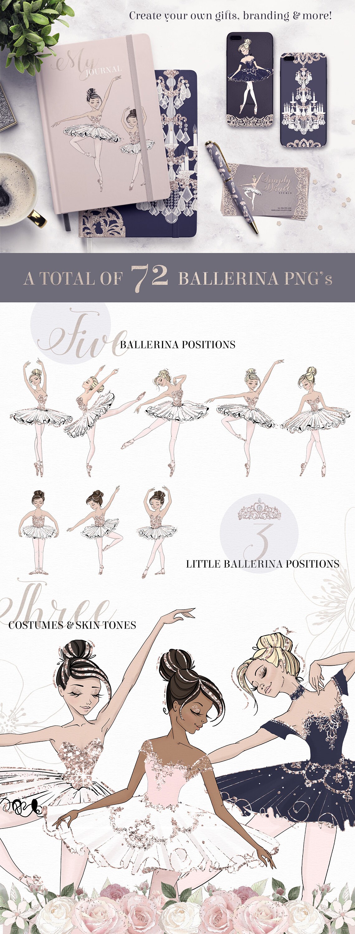 Ballerina Clipart Ballet Clipart Ballerina Planner Stickers - Etsy