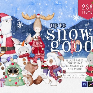Süße Weihnachten Tier Clipart, Süße Weihnachten PNG, Schneemann Clipart, Eisbär Clipart, Weihnachtsclipart, Winter Clipart