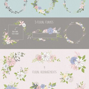 Puede incluir: Un conjunto de 7 coronas de flores, 3 marcos florales y 9 arreglos florales en colores pastel. Las coronas y los marcos son perfectos para agregar un toque de fantas&iacute;a a la decoraci&oacute;n de tu hogar o para crear regalos &uacute;nicos.