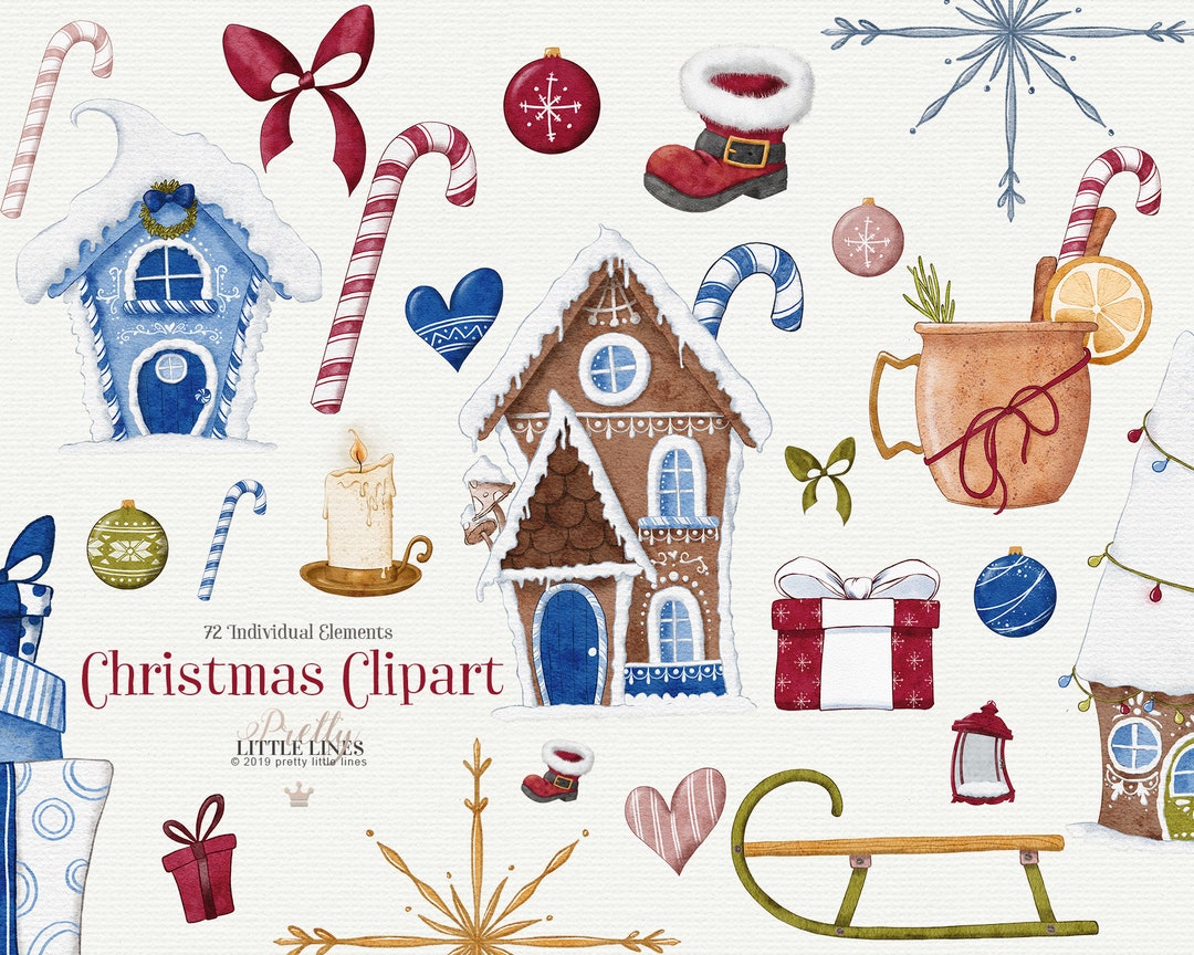 Christmas Aesthetics Clipart Christmas Elements Christmas - Etsy