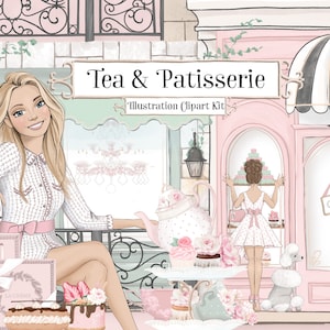 Girl Boss Clipart Kit - Girl Clipart, Boss Lady Clipart, Mode Clipart, Planer Clipart, Tea Party Clipart, Patisserie Clipart