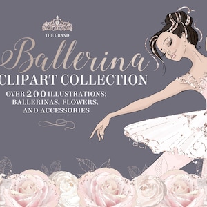 The Grand Ballerina Ballet Clip Art Collection - Tiara png Ballerina png Ballet png Ballet Clipart Ballerina Clipart Ballerina Printable