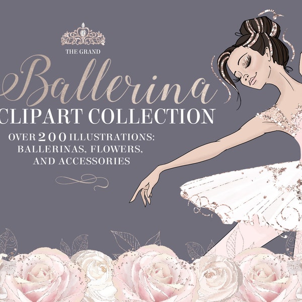 The Grand Ballerina Ballet Clip Art Collection - Tiara png Ballerina png Ballet png Ballet Clipart Ballerina Clipart Ballerina Printable