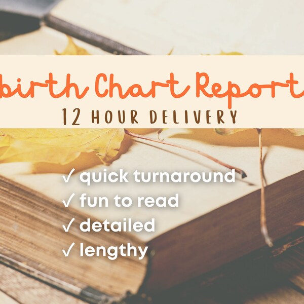Birth Chart Reading and Analysis Etsy