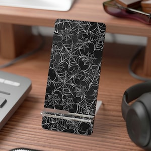 Spiderweb Phone Stand, Spiderweb Cell Phone Holder, Smartphone Holder, Mobile Display Stand, Phone Stand for Desk, Halloween Phone Stand