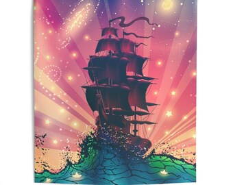pirate ship tapestry