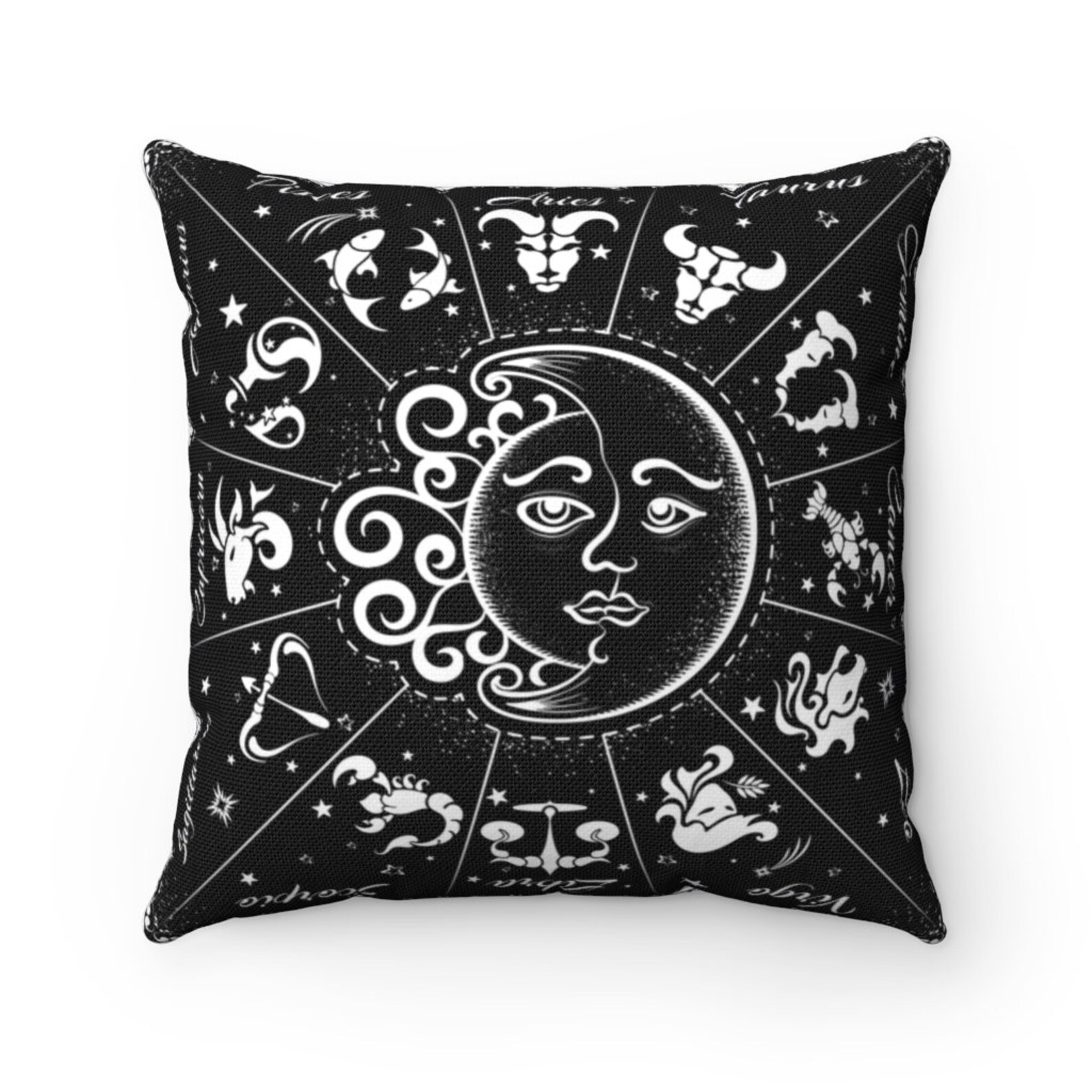 Astrology Accent Pillow Zodiac Pillow Celestial Pillow Sun Etsy