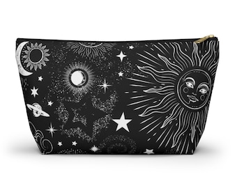 Astrology Makeup Bag (2 sizes), Space Cosmetic Bag, Moon Makeup Bag, Galaxy Pouch, Astrology Travel Bag, Galaxy Makeup Bag, Space Goody Bag