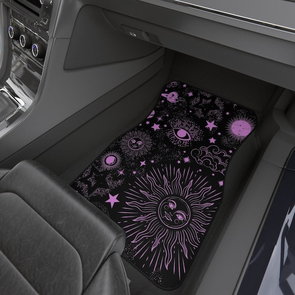 Galaxy Car Mats (Set of 4), Cute Car Accessories, Car Mat Set, Pink Car Accessories, Astrology Floor Mats, Custom Car Mats, Star Car Mats