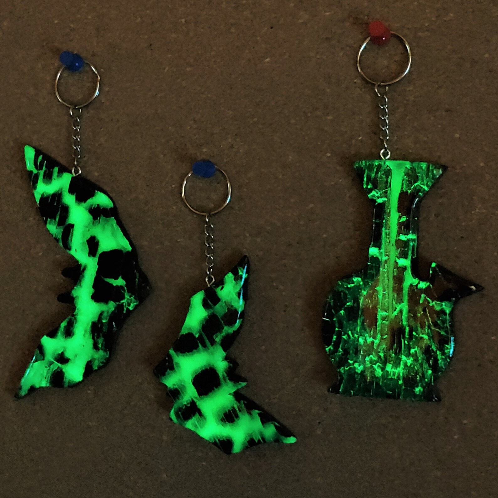 Glow in the Dark Keychains Bat Keychains Shou Sugi Ban Etsy