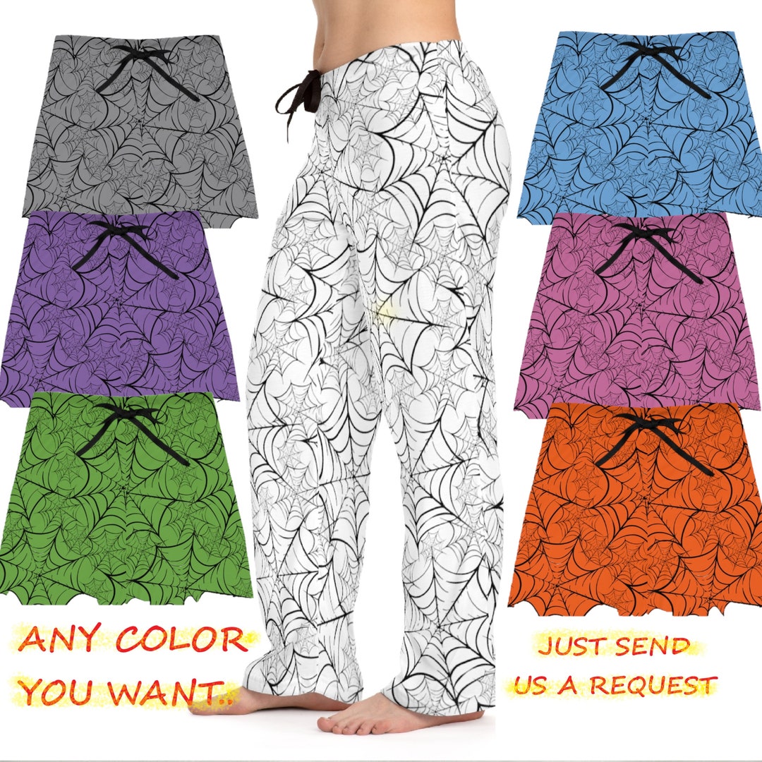 Spiderweb Pajama Pants Web Pajama Pants Spooky Sweatpants - Etsy