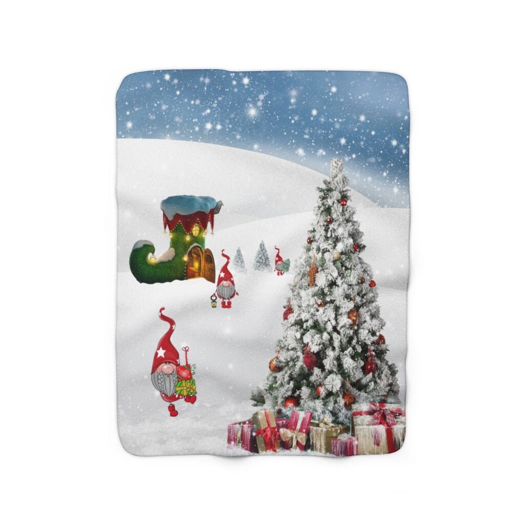 calda e morbida coperta per letto Ahomy candele auto fiocchi di neve 152,4 x 127 cm divano viaggio scatole regalo gnomo coperta natalizia 