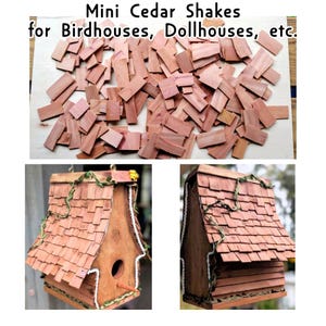 Birdhouse Shingles, Dollhouse Shingles, Mini Eastern Aromatic Red Cedar Shingles, Mini Cedar Shingles, Mini Cedar Shakes, Cedar Shingles