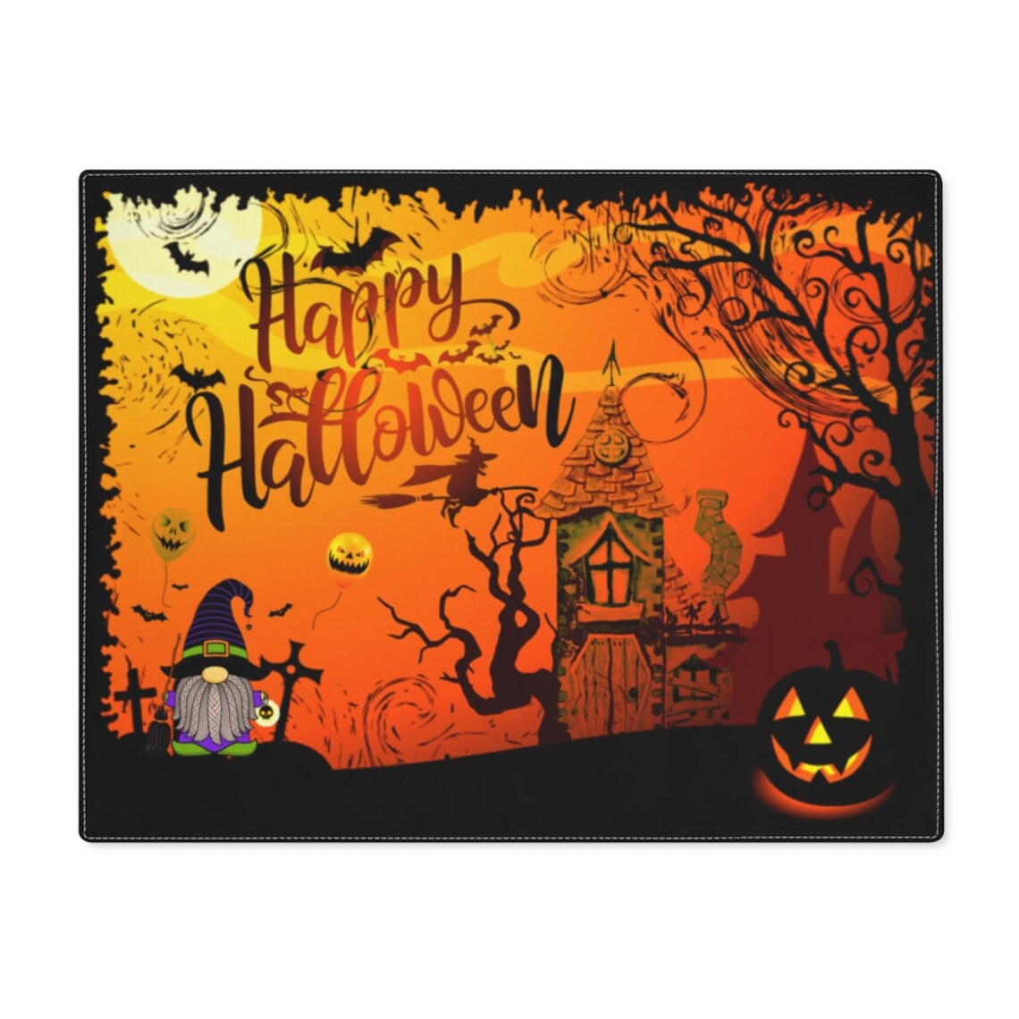Happy Halloween Placemat Halloween Placemat Gnome Placemat Etsy