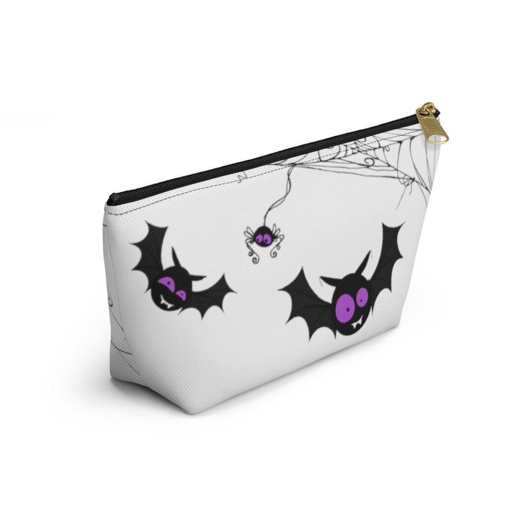 Bat Makeup Bag Halloween Makeup Bag Bat Cosmetic Bag Spooky Etsy