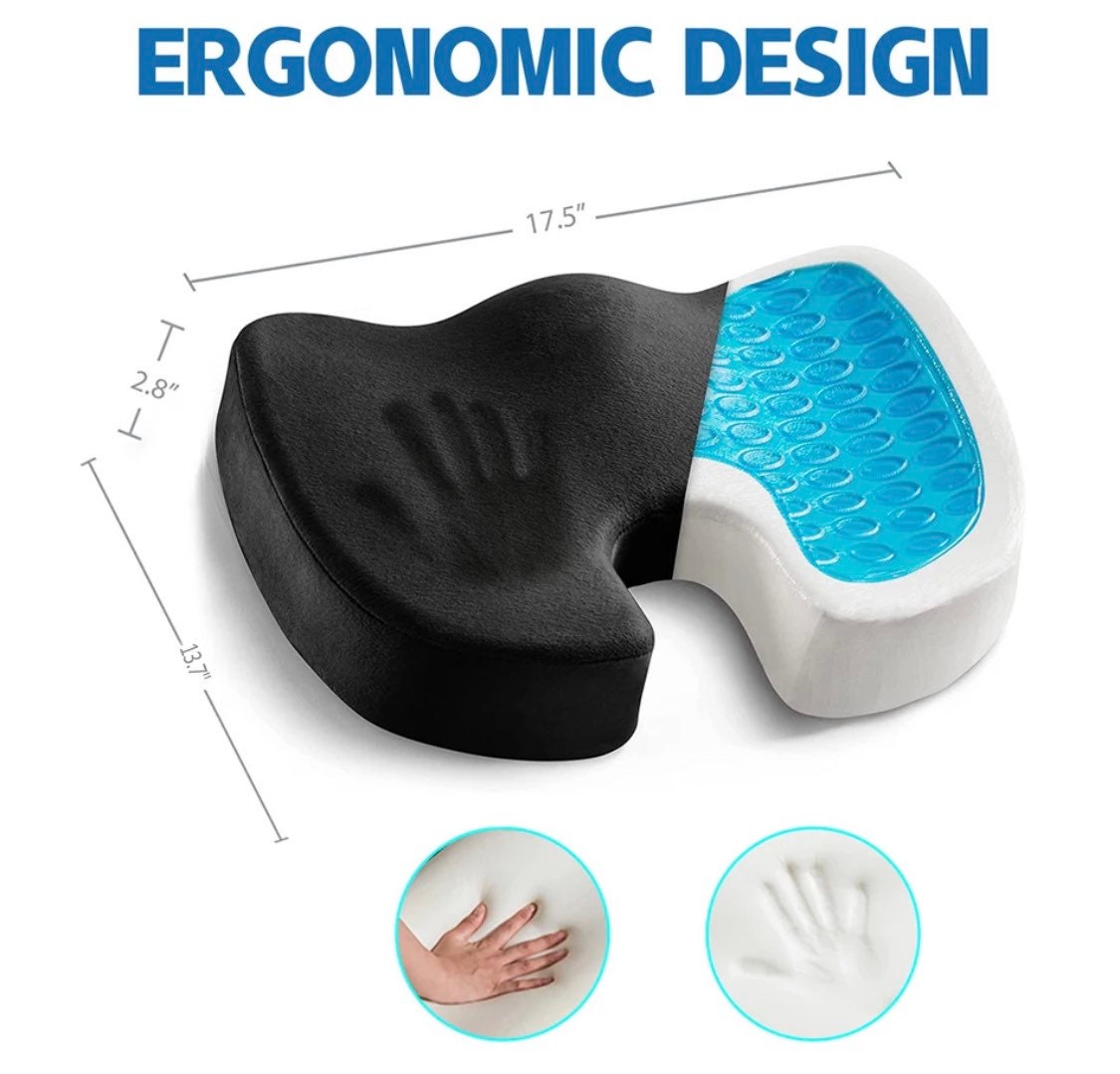 Seat Cushion Gel Memory Foam Chair Butt Pillow Car Office Computer Des –  For all of us