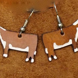 Hereford leather earrings