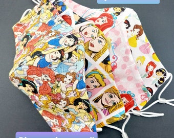 Adult and children cotton face masks.  Triple layers, nose wire & adjustable elastics.  Available in sizes 2 yrs to adult.  Made in the USA