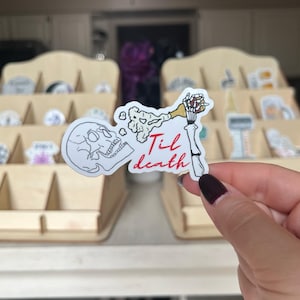 Tot de dood biersticker, biersticker, bierliefhebber, laptopsticker, sticker waterfles