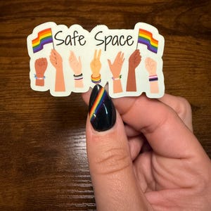 Safe Space, Safe Space Sticker, Pride, Pride Sicker, Ally, Sticker, LGBTQ+, Laptop Sticker, Water Bottle Sticker