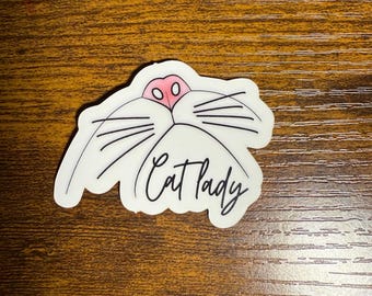 Cat Lady Sticker: Laptop Decal, Water Bottle Sticker