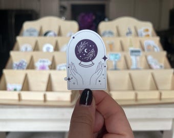 Witchy Crystal Ball Sticker: Laptop, Water Bottle Decal