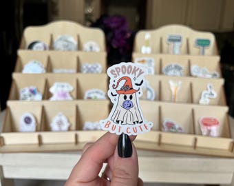 Spooky but Cute, Spooky but Cute Sticker, Halloween Sticker, Spooky Season Sticker, Laptop Sticker, Water Bottle Sticker, Magnet