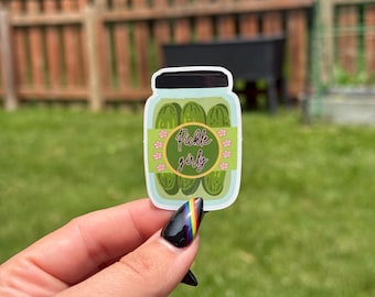 Pickle Girl Sticker: Laptop, Water Bottle Decal
