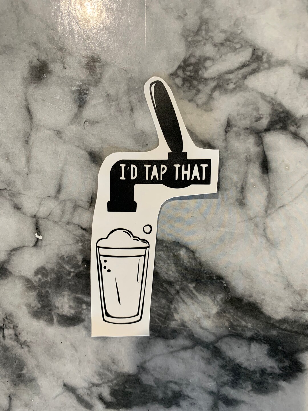 I'd Tap That Pint Glass, Beer, Beer Decal, Pint Glass, Beer Lover, I'd