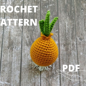 Сrochet  onion pattern, Amigurumi  onion, Crochet vegetables play food toy