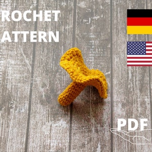 Crochet chanterelle mushroom pattern, Amigurumi chanterelle pattern,  Crochet mushroom play food