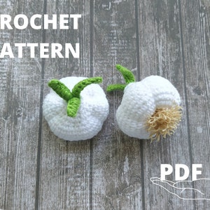 Häkelmuster für Knoblauch, Amigurumi-Knoblauchspielzeug, Häkelmuster für Gemüse