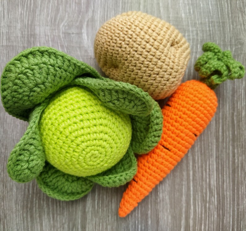 Crcohet Vegetables Pattern Set of 20 Amigurumi Play Food Etsy