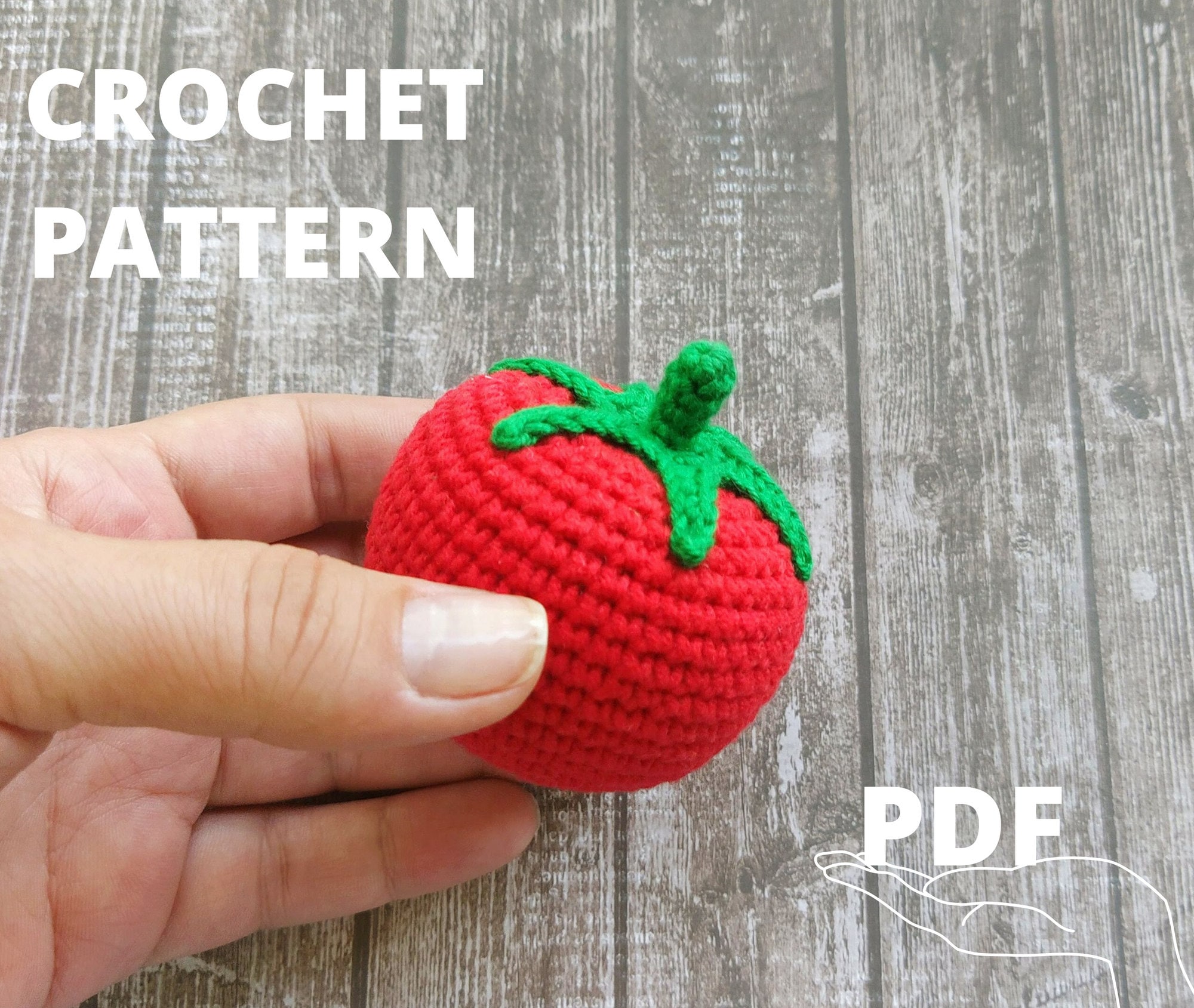 Crochet tomato pattern Amigurumi tomato play food toy Etsy
