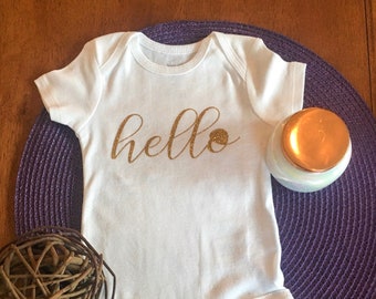 Hello Onesie®,  Baby Onesie®, Baby Shower Onesie®, Cute Onesie®