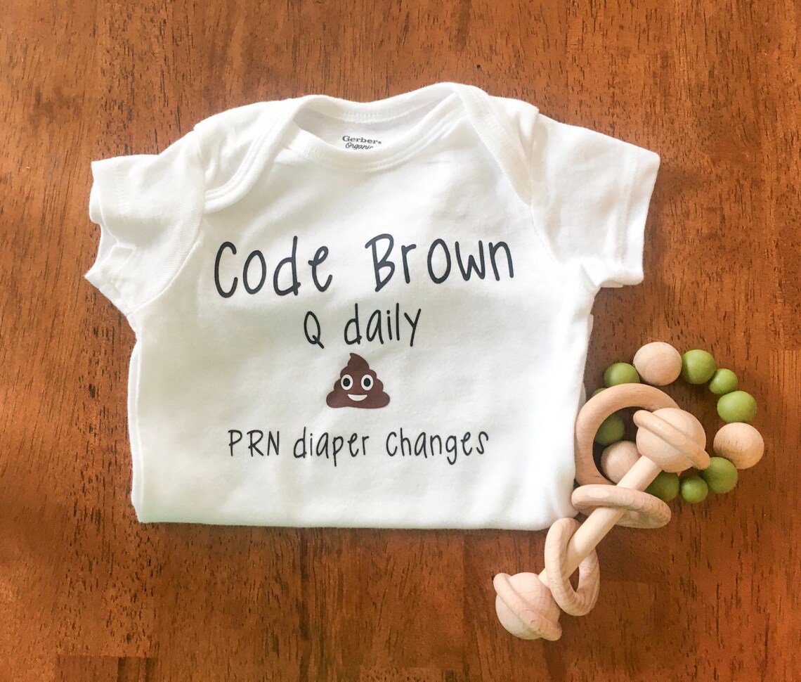 Code Brown Onesie®, Baby Onesie®, Funny Onesie®, Baby Shower Onesie® Etsy