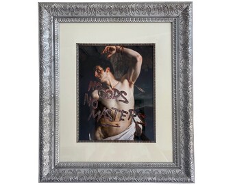 No Gods No Masters Canvas Print  21&quot;x25&quot; Ornate Silver Framed Wall Art