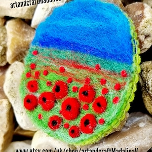 Red Poppies in a summer fields Brooch