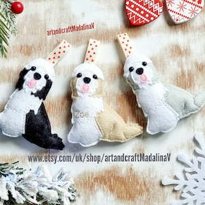 Bearded Collie, Bearded Collie Dog hanging, Bearded Collie handmade, Bearded Collie Christmas gift, Dog lover, Bearded Collie Valentine's