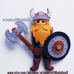 Viking Felt Decoration Viking Warrior Ornament Handmade Viking Father viking-felt-decoration-viking-warrior-ornament-handmade-viking-father