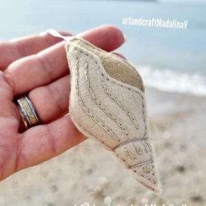 Shell felt decoration, Sea theme decor