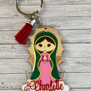 Virgen de Guadalupe Schlüsselanhänger | Jungfrau Maria Schlüsselanhänger | Jungfrau Maria | Mutter Maria | Religiöser Schlüsselanhänger |