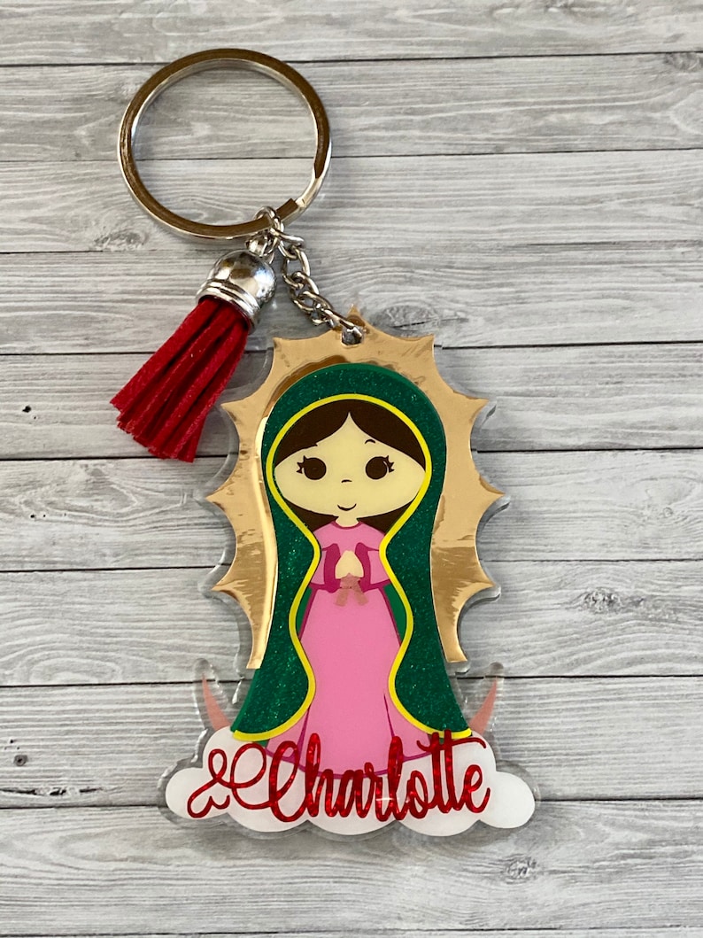 Mother Mary Religious Keychain | Virgen de Guadalupe Keychain Virgin Mary Keychain Virgin Mary