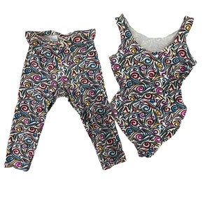 Gilda Marx California Body VTG Set Bodysuit Shorts Matching Set Women’s SZ Small