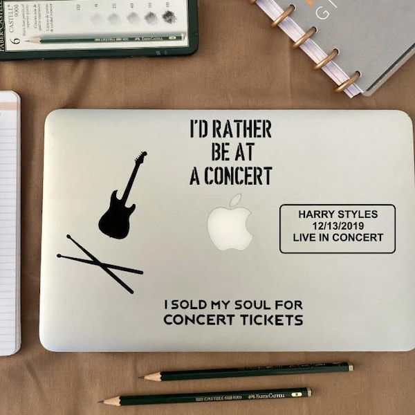 Inspired by Concert Decal Stickers | Band Laptop Decals | Concert Laptop Stickers | Band Car Decals
