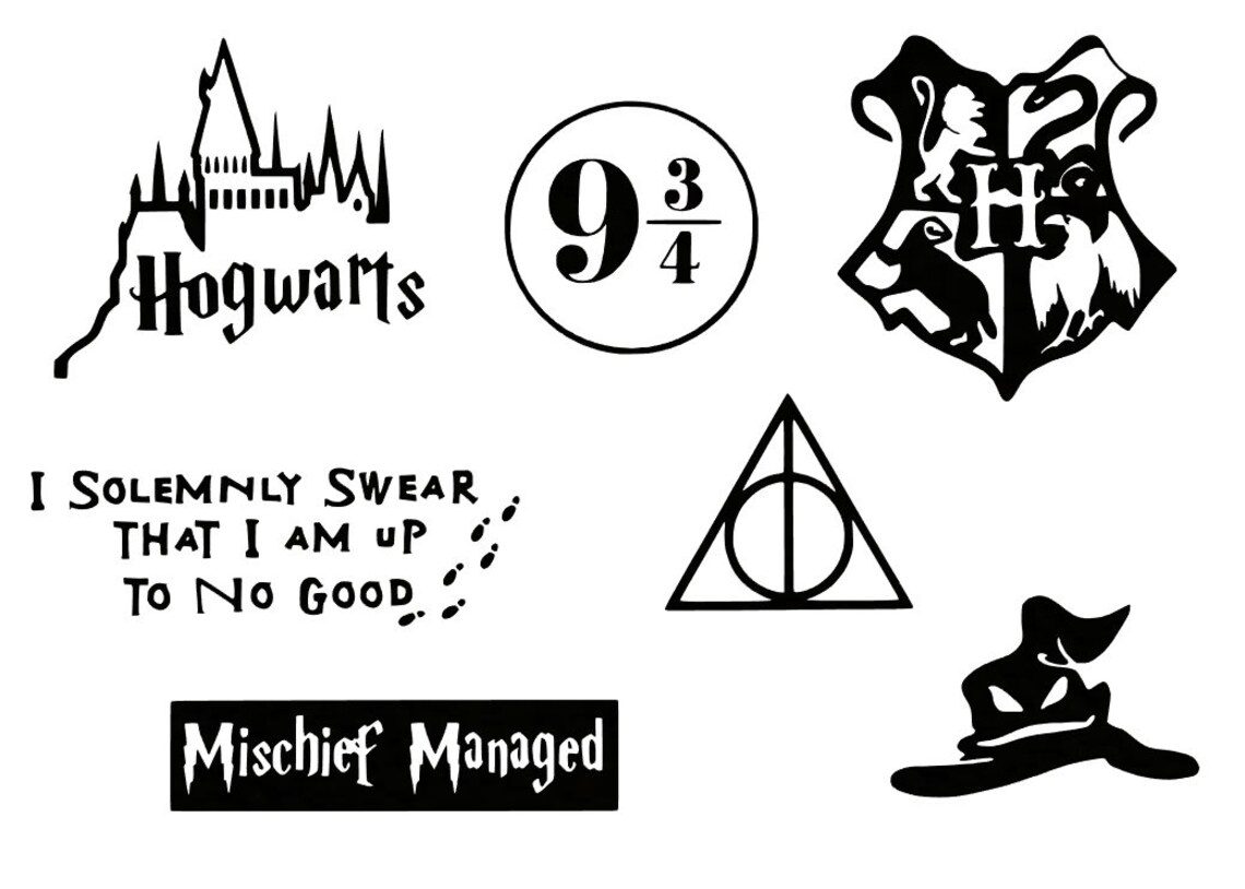 Harry Potter Decal Stickers Harry Potter Laptop Stickers Etsy